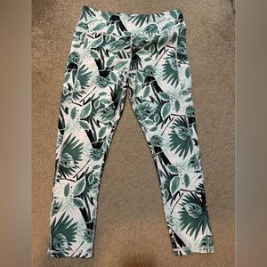 Green floral Senita leggings